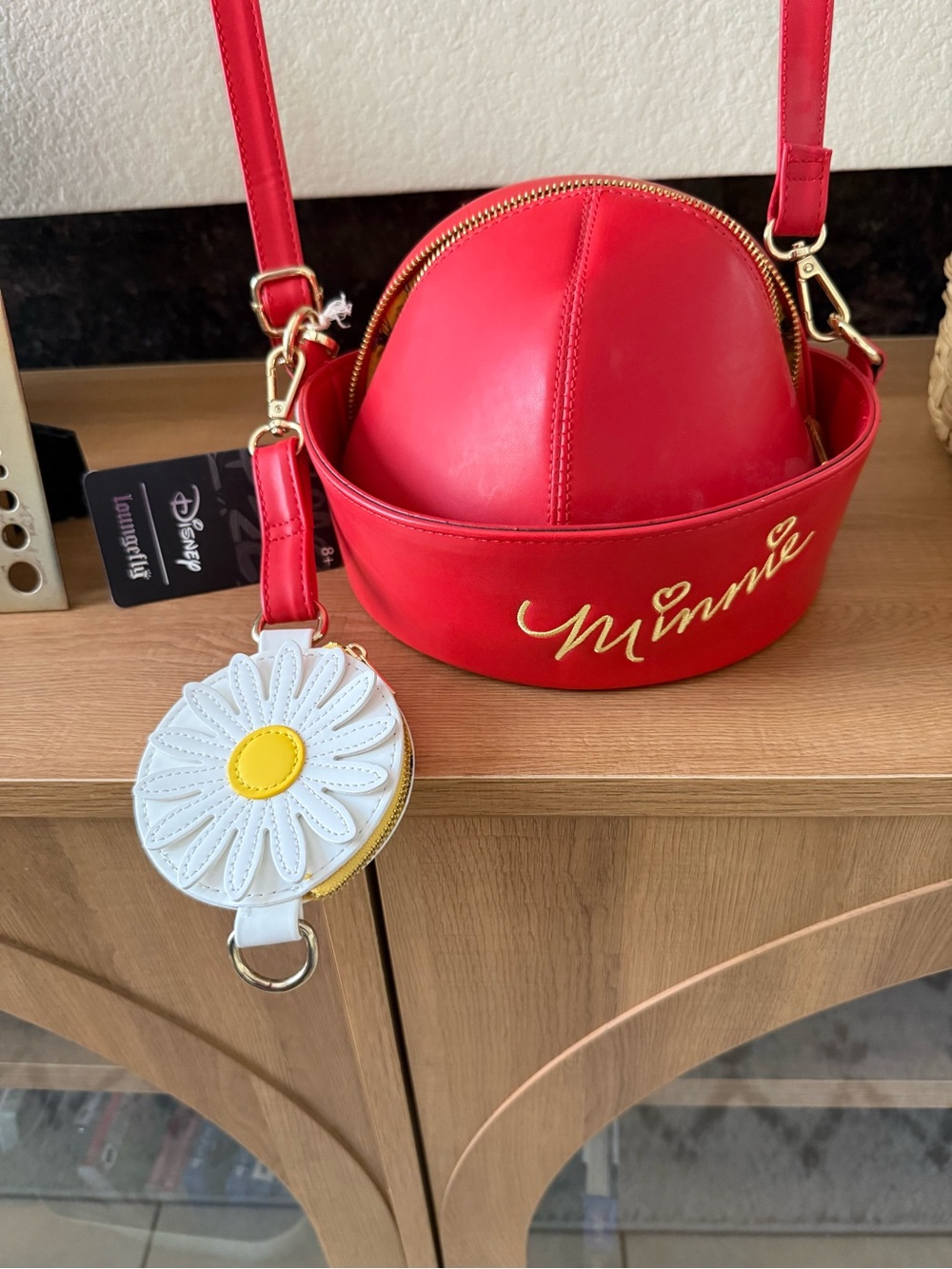 Loungefly Disney Minnie Mouse Hat Crossbody Bag with Daisy Coin Purse